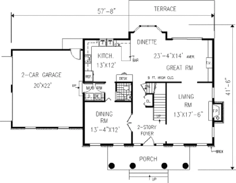 Traditional House Plan First Floor - Fairmeadows Southern Home 089D-0108 - Search House Plans and More