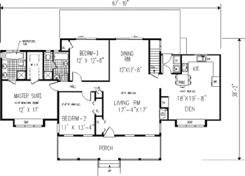 Traditional House Plan First Floor - Rocky Harbour Southern Home 089D-0109 - Shop House Plans and More