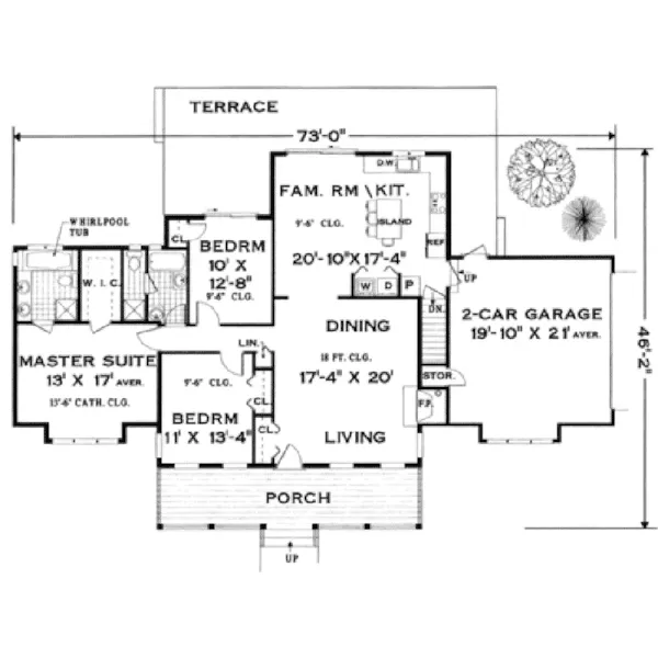 Traditional House Plan First Floor - Hay River Southern Home 089D-0110 - Search House Plans and More