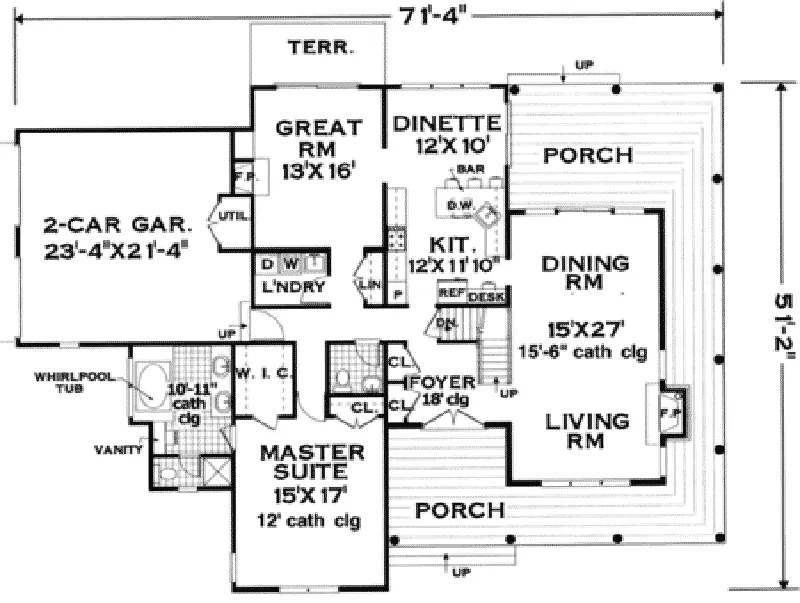 Country House Plan First Floor - Dax Manor Traditional Home 089D-0114 - Search House Plans and More