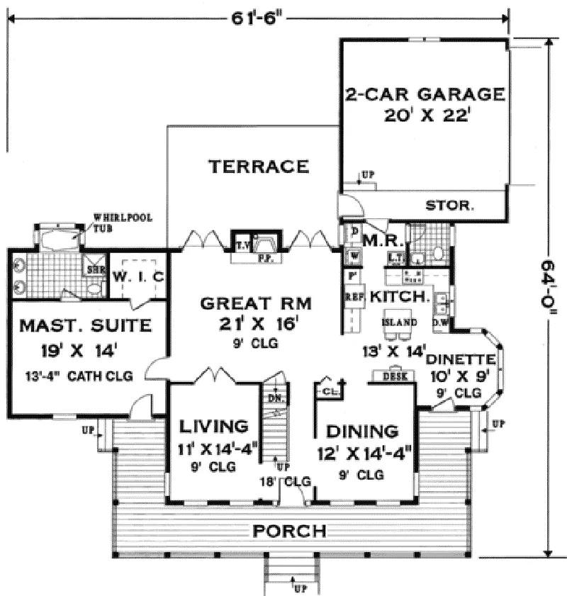 Country House Plan First Floor - Enright Place Southern Home 089D-0116 - Search House Plans and More