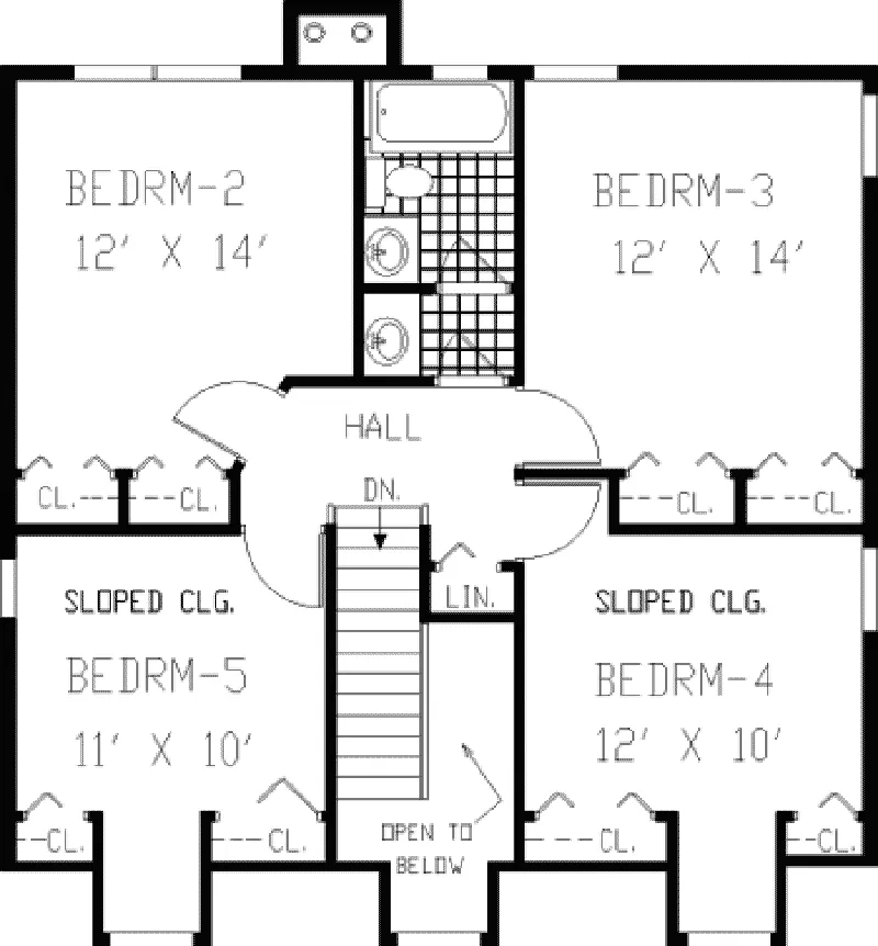 Country House Plan Second Floor - Ensenada Hollow Southern Home 089D-0119 - Search House Plans and More