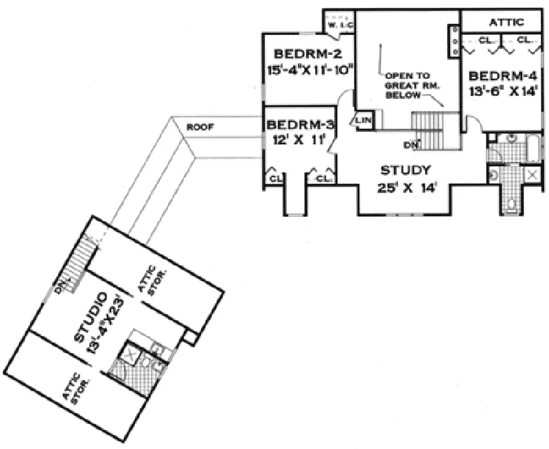 Country House Plan Second Floor - Chouteau Country Home 089D-0122 - Search House Plans and More