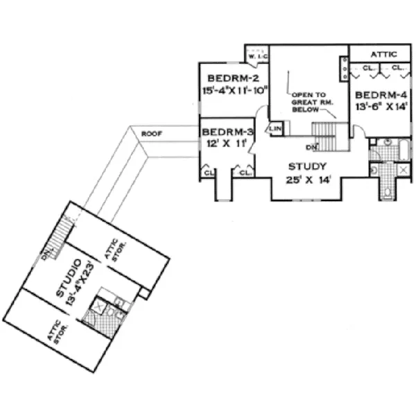 Country House Plan Second Floor - Chouteau Country Home 089D-0122 - Search House Plans and More