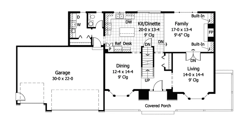 Country House Plan First Floor - Brentmoor Park Country Home 091D-0002 - Search House Plans and More