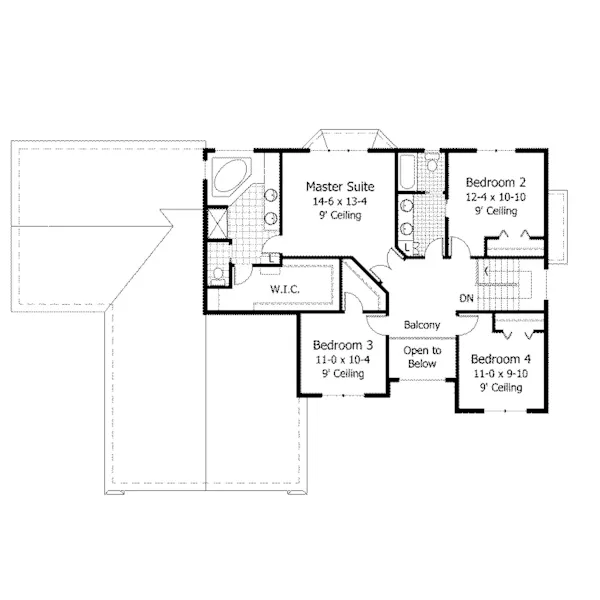 Craftsman House Plan Second Floor - Annabella Neoclassical Home 091D-0004 - Search House Plans and More