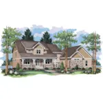 Two-Story Craftsman Style Charmer With Covered Front Porch And Stone Details