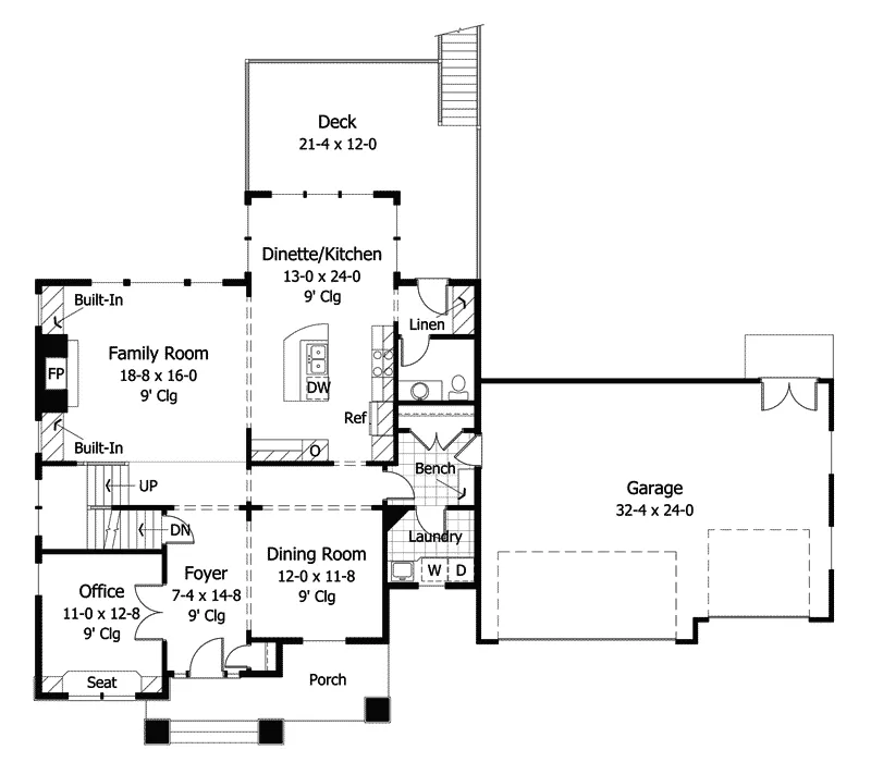 Tudor House Plan First Floor - Whitby Manor Craftsman Home 091D-0015 - Shop House Plans and More