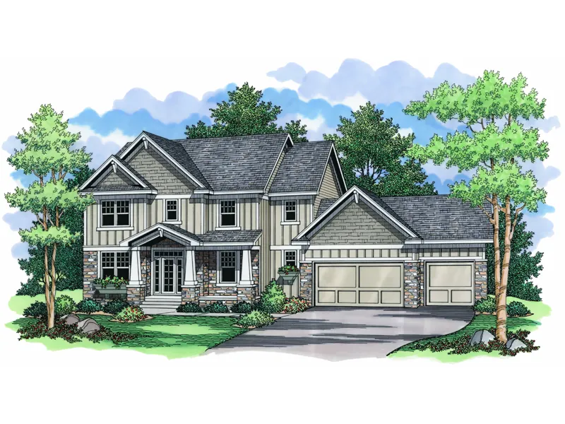 Craftsman Style Two-Story House Has Classic Details And Style