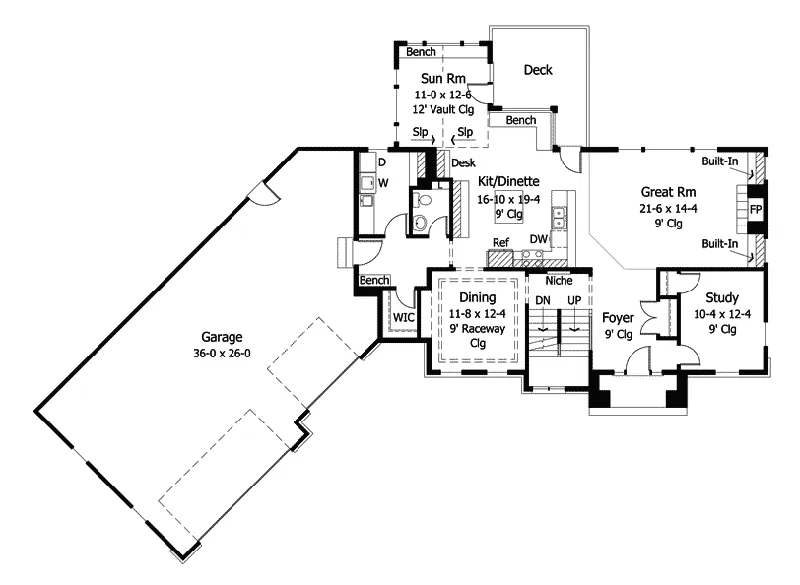 European House Plan First Floor - Octavia European Home 091D-0016 - Shop House Plans and More