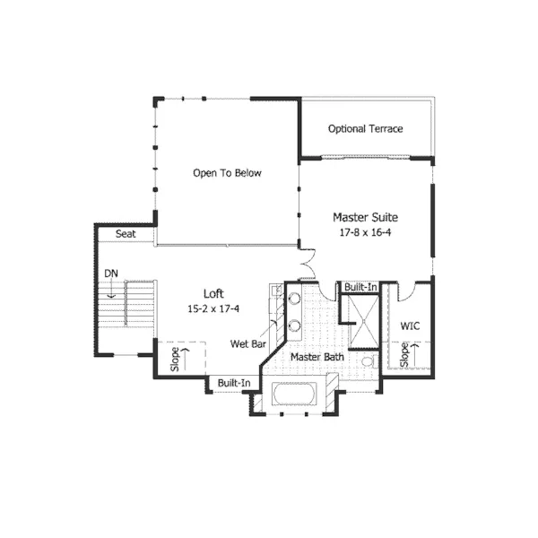 Rustic House Plan Second Floor - Opal Hill Unique Craftsman Home 091D-0019 - Shop House Plans and More