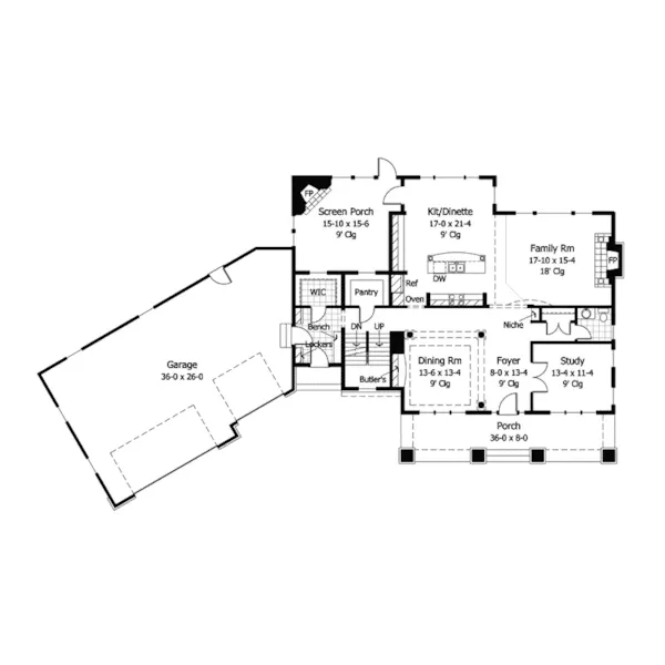 Country House Plan First Floor - Neema Luxury Arcadian Home 091D-0021 - Shop House Plans and More