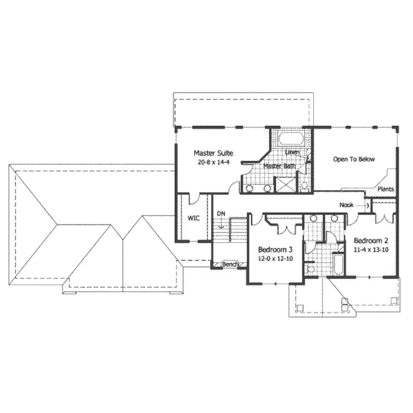 Arts & Crafts House Plan Second Floor - Westwick Country Craftsman Home 091D-0022 - Shop House Plans and More