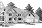 Arts & Crafts House Plan Front Image of House - Shady Green Craftsman Home 091D-0027 - Shop House Plans and More