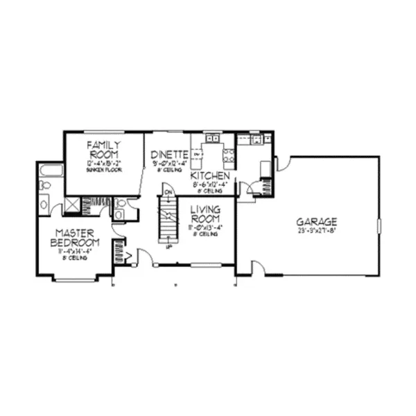 Country House Plan First Floor - River Farm Rustic Ranch Home 091D-0042 - Shop House Plans and More