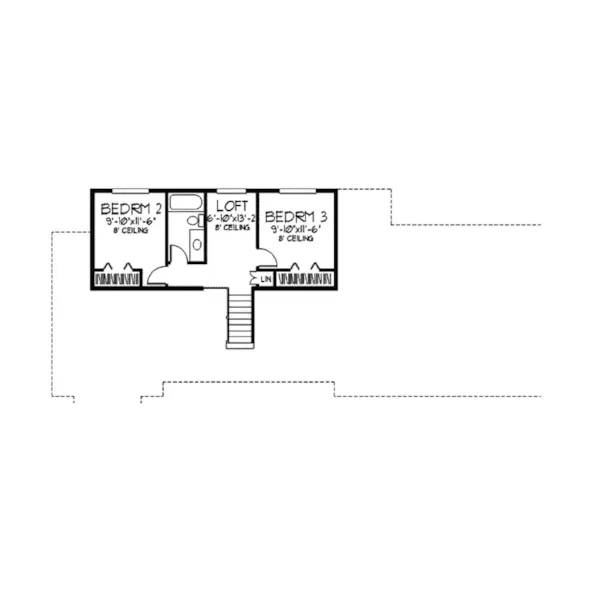 Country House Plan Second Floor - River Farm Rustic Ranch Home 091D-0042 - Shop House Plans and More