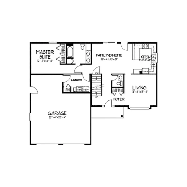 Country House Plan First Floor - Opal Traditional Home 091D-0052 - Shop House Plans and More