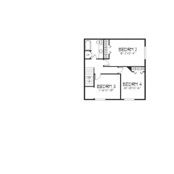 Country House Plan Second Floor - Opal Traditional Home 091D-0052 - Shop House Plans and More