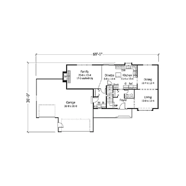 Farmhouse Plan First Floor - Charleville Country Home 091D-0053 - Search House Plans and More