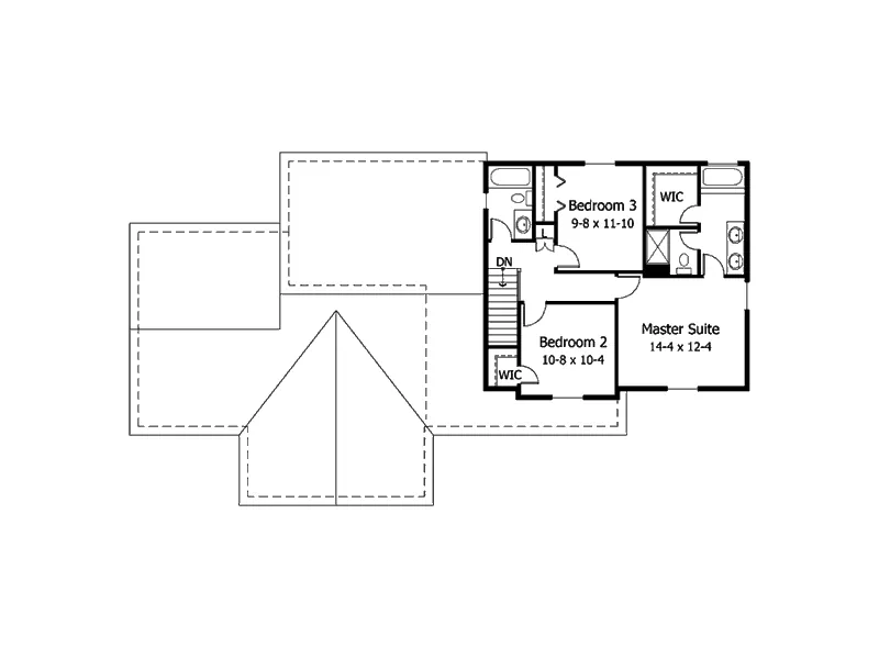 Traditional House Plan Second Floor - Charleville Country Home 091D-0053 - Search House Plans and More