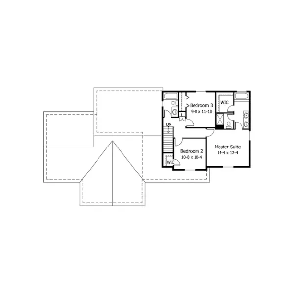 Farmhouse Plan Second Floor - Charleville Country Home 091D-0053 - Search House Plans and More