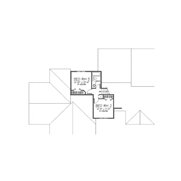 Country House Plan Second Floor - Averil European Ranch Home 091D-0054 - Search House Plans and More