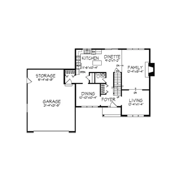 Traditional House Plan First Floor - Eastchester Prairie Style Home 091D-0055 - Search House Plans and More