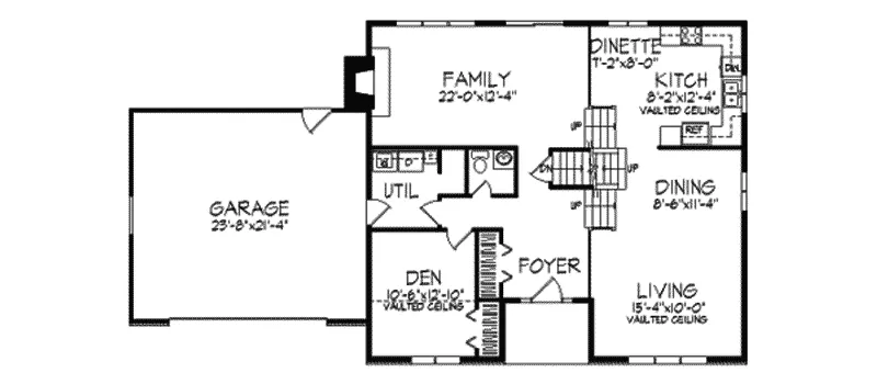 Tudor House Plan First Floor - Bayard Tudor Style Home 091D-0060 - Search House Plans and More