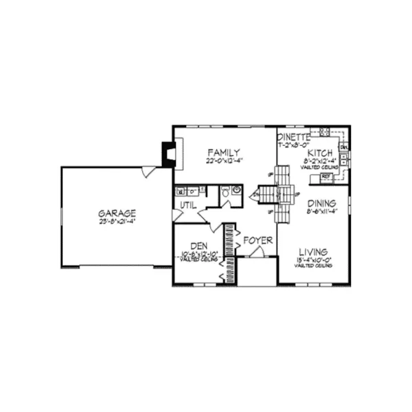 Traditional House Plan First Floor - Bayard Tudor Style Home 091D-0060 - Search House Plans and More