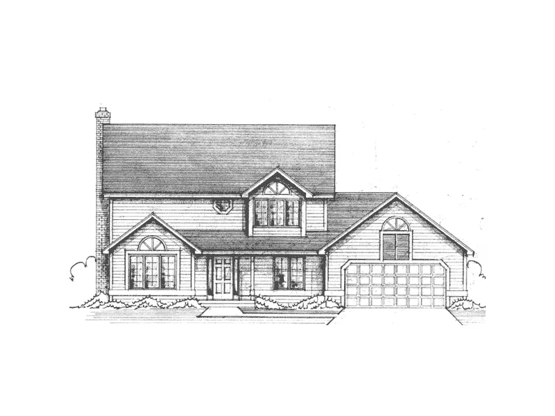 Country Style Two-Story Home With Covered Front Porch