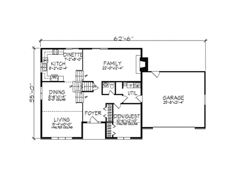Tudor House Plan First Floor - Nico Traditional Home 091D-0062 - Shop House Plans and More