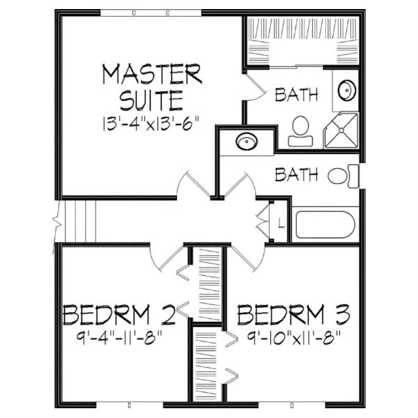 Traditional House Plan Second Floor - Nico Traditional Home 091D-0062 - Shop House Plans and More