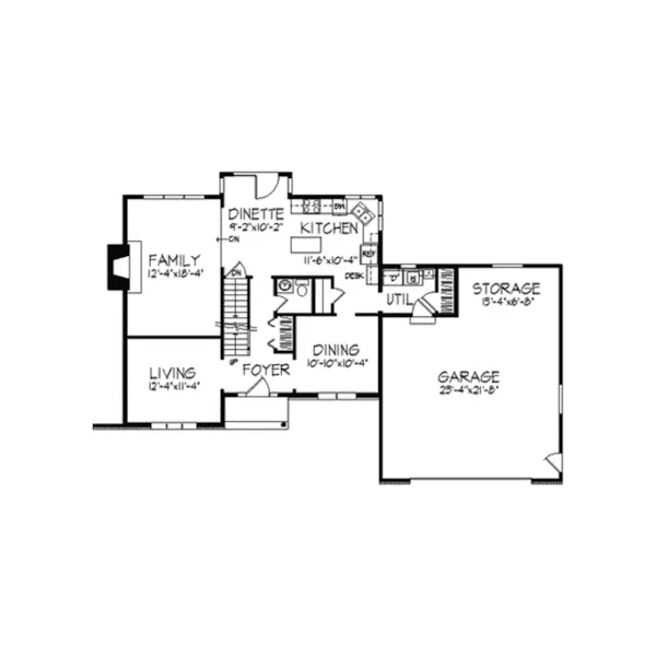 European House Plan First Floor - Charmaine Place Tudor Home 091D-0063 - Search House Plans and More