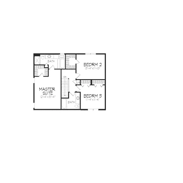 European House Plan Second Floor - Charmaine Place Tudor Home 091D-0063 - Search House Plans and More