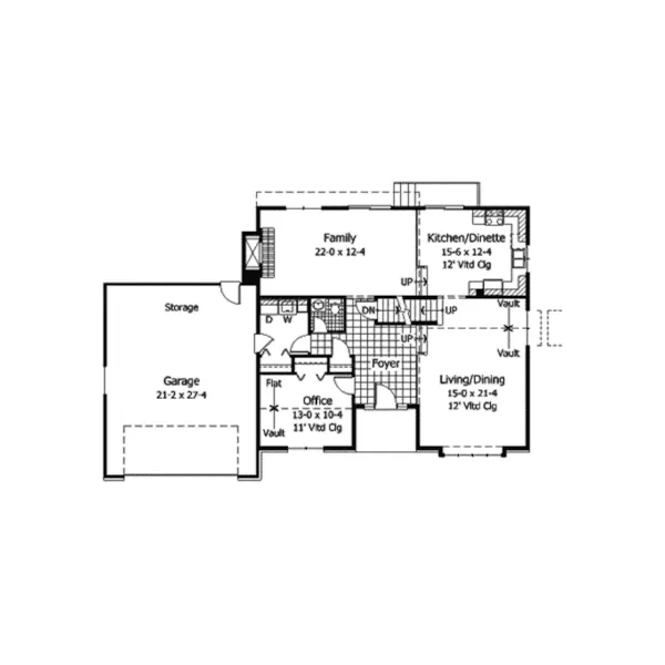 Traditional House Plan First Floor - Dortmund Traditional Home 091D-0064 - Search House Plans and More