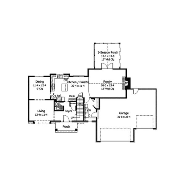 Traditional House Plan First Floor - Henry Oaks Neoclassical Home 091D-0065 - Search House Plans and More