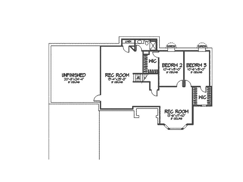 Tudor House Plan Second Floor - Mondavi Traditional Home 091D-0067 - Shop House Plans and More