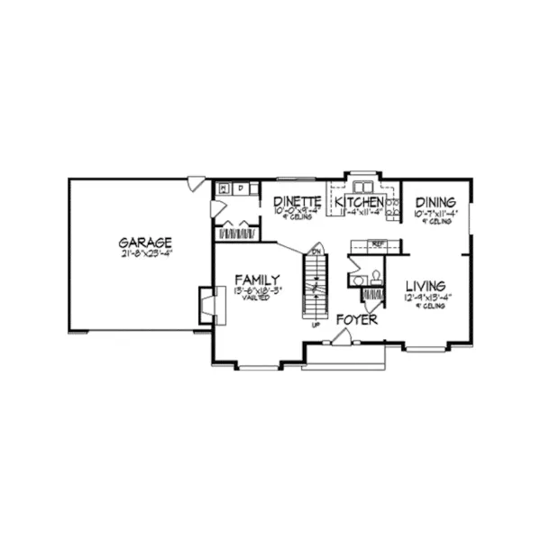 Farmhouse Plan First Floor - Ahrensburg Traditional Home 091D-0070 - Search House Plans and More