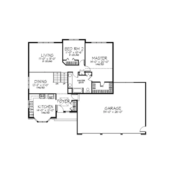 Traditional House Plan First Floor - Dovehaven Ranch Home 091D-0072 - Search House Plans and More