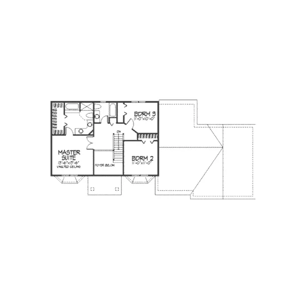 Country House Plan Second Floor - Waveney Colonial Home 091D-0074 - Shop House Plans and More