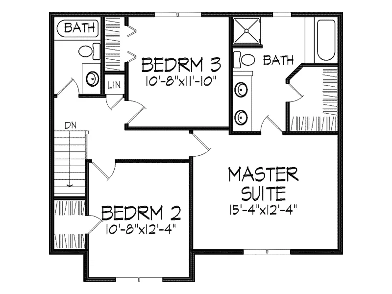 Tudor House Plan Second Floor - Elmbridge English Tudor Home 091D-0077 - Search House Plans and More