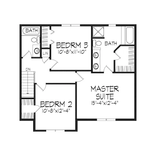 Country House Plan Second Floor - Elmbridge English Tudor Home 091D-0077 - Search House Plans and More