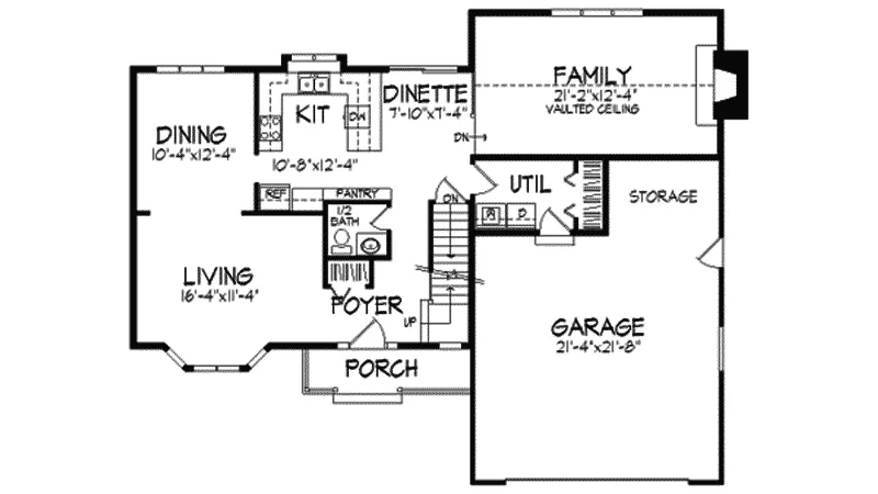 Colonial House Plan First Floor - Fleshman Traditional Home 091D-0078 - Search House Plans and More