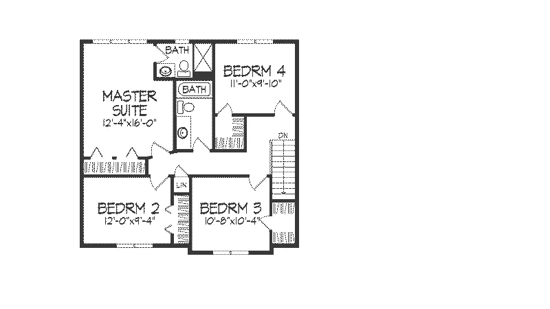 Traditional House Plan Second Floor - Fleshman Traditional Home 091D-0078 - Search House Plans and More