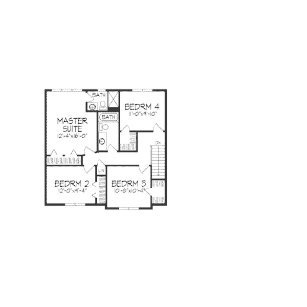 Country House Plan Second Floor - Fleshman Traditional Home 091D-0078 - Search House Plans and More