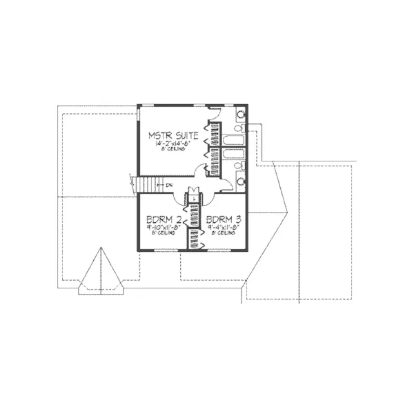 Country House Plan Second Floor - Nothrup Traditional Home 091D-0079 - Shop House Plans and More