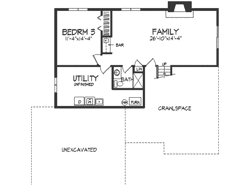 Ranch House Plan Lower Level Floor - Rainham Place Victorian Home 091D-0081 - Shop House Plans and More