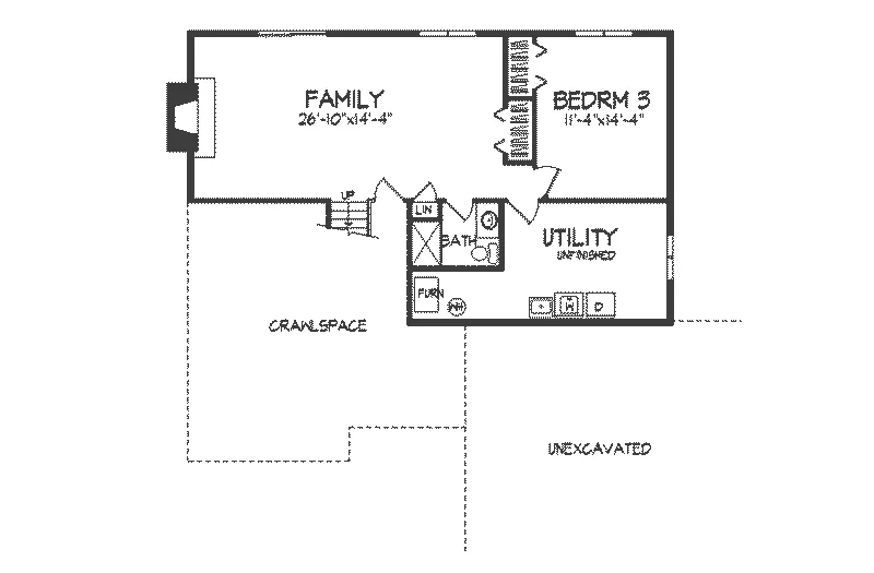 Traditional House Plan Lower Level Floor - Breckland European Ranch Home 091D-0082 - Search House Plans and More