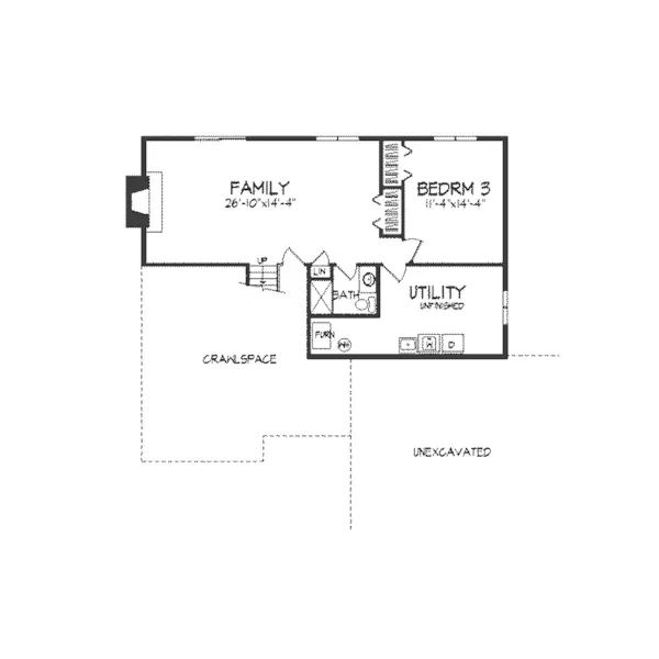 European House Plan Lower Level Floor - Breckland European Ranch Home 091D-0082 - Search House Plans and More