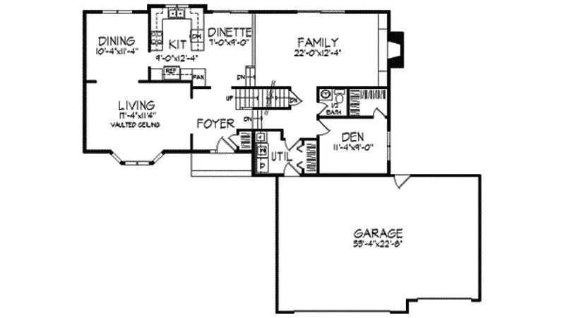 Country House Plan First Floor - Harrogate Tudor Style Home 091D-0086 - Search House Plans and More